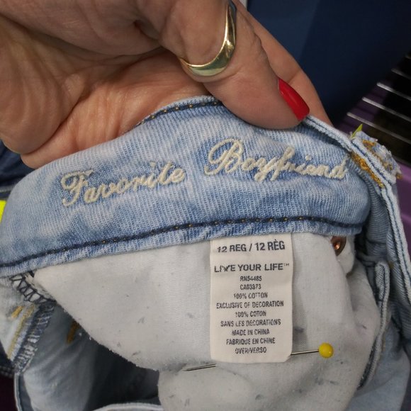 2160 Jeaniemade Size 12 Reg. American Eagle Favorite Boyfriend Bell-Bottoms - Picture 5 of 5